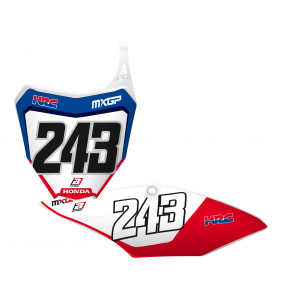Kit Adesivi Portanumero Personalizzato Grafica Replica Honda HRC 2020