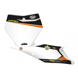Kit Adesivi Portanumero Personalizzato modello Replica KTM Trophy 2020