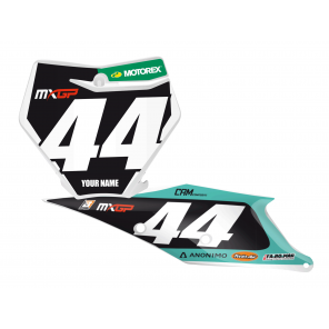 Kit Adesivi Portanumero Personalizzato modello Replica KTM Team Marchetti 2018