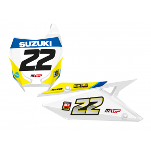 Kit Adesivi Portanumero Personalizzato modello Replica SUZUKI World 2017