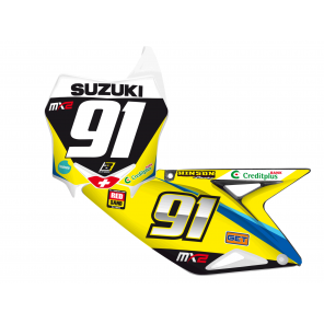 Kit Adesivi Portanumero Personalizzato modello Replica SUZUKI World 2017