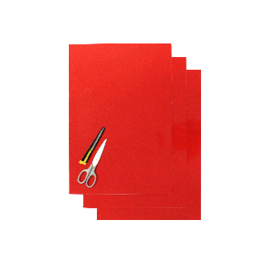 Kit Fogli 3pz - Crystall Liscio Rosso