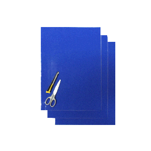 Kit Fogli 3pz - Crystall Liscio Blu