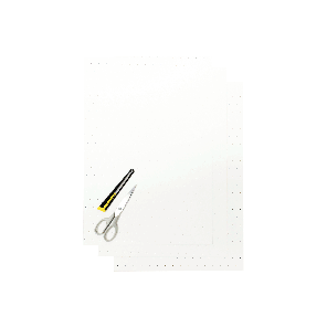 Kit Fogli 3pz - Crystall Bianco Forato