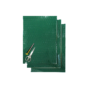 Kit Fogli 3pz - Crystall Verde Forato