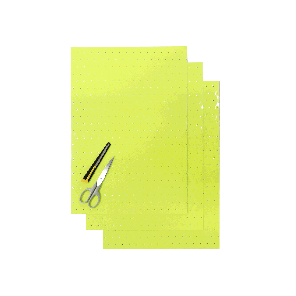 Planches Adhésives Crystall 3pcs Jaune Fluo hole