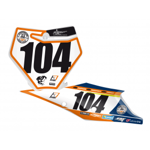 Placas porta números personalizadas Replica KTM Trophy 2018